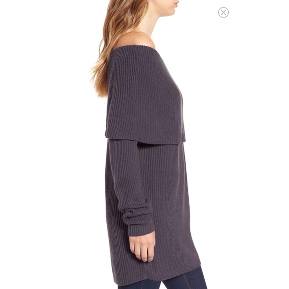 Nordstrom Off the Shoulder Knit Sweater SZ Small - Picture 4 of 7